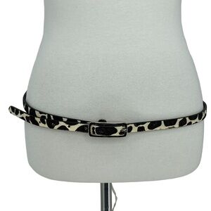 The Limited Black and Cream Leopard Print Belt